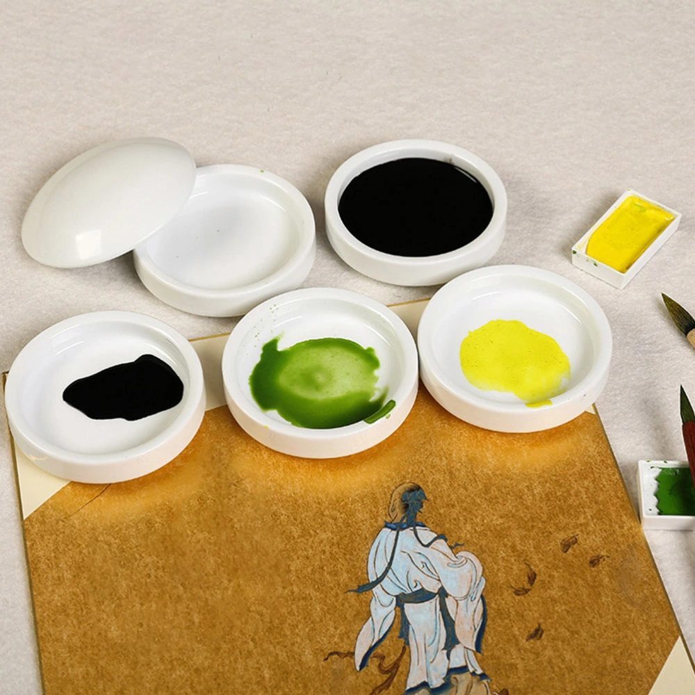 Five Layers Pigment Plate Watercolor Pigment Tray Ceramic Ink Dish Paint Tray