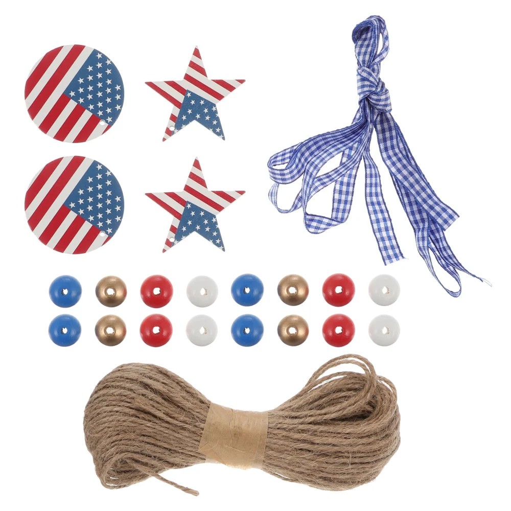 1 Set Independence Day Hanging Ornaments DIY Materials String Hanging Beads