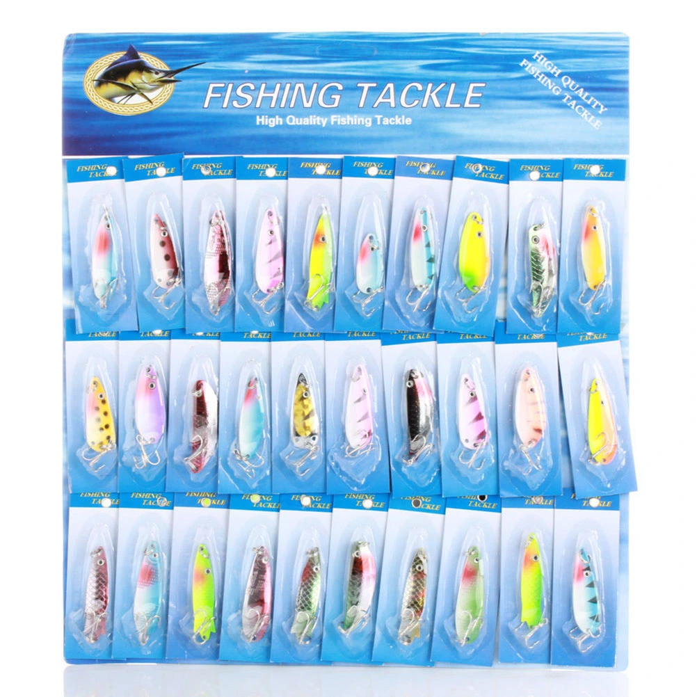 30pcs Kinds of Fishing Lures Crankbait Minnow Poper Bass Baits Hooks Tackle (Random Color)