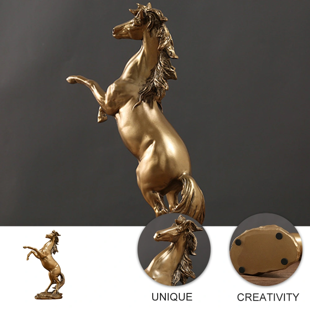 Resin Horse Sculpture Adornment Horse Statue to Attract Luck and Wealth