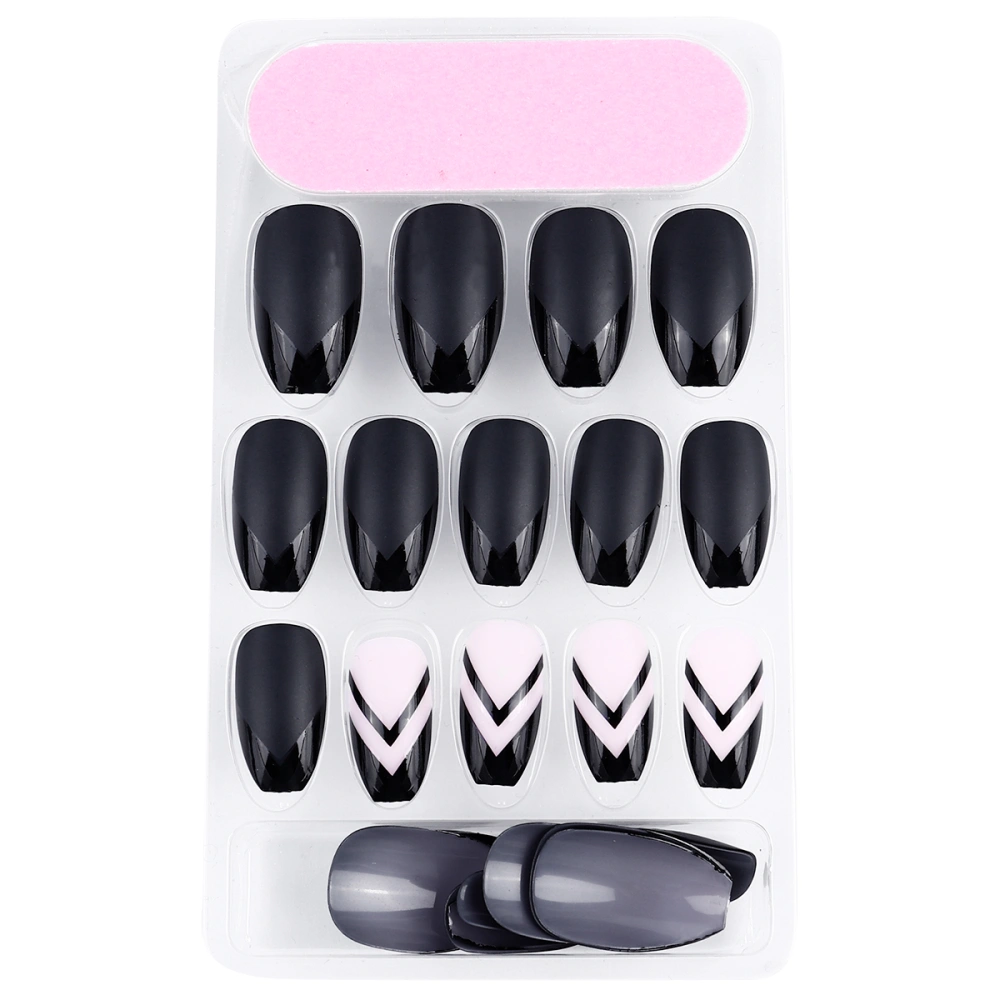 24pcs Fake Nails Artificial Nail Sticker Nail Decal False Nails for Girls Ladies