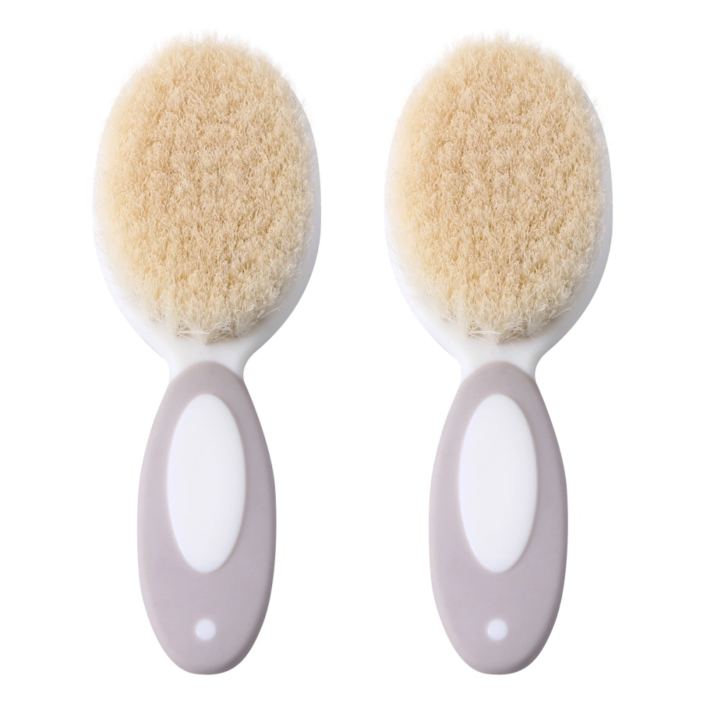 2pcs Practical Baby Care Wool Shampoo Brush Comfortable Infant Care Hair Brush