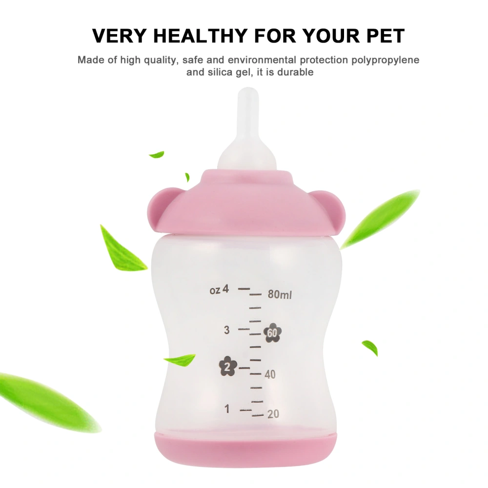 1 Set Small Pet Puppy Kitten Feeding Bottle 80ml Nursing Bottle Pet Accessories