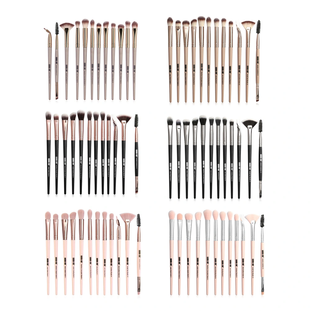 1 Set of 12PCS Cosmetic Brushes Kit Eyeshadow Brush Fashionable Makeup Tool Multifunctional Makeup Brush Kit Sturdy Cosmetic Brush Set for Women Lady Makeup Use Pink+Rose Gold
