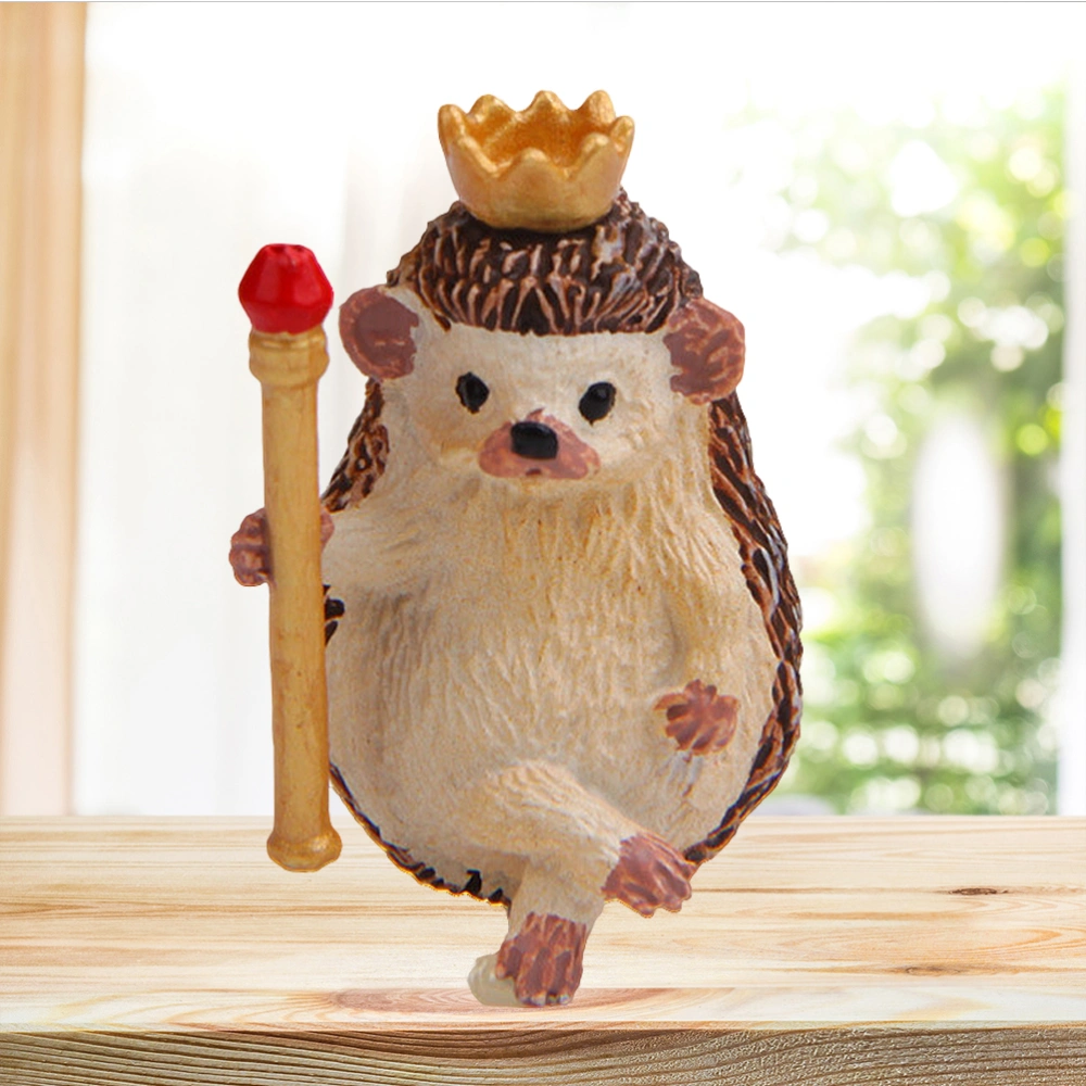 Hedgehog Family Cake Baking Gardening Adornment for Home Decoration Use (King Hedgehog) Legs Must Use Glue to Fix