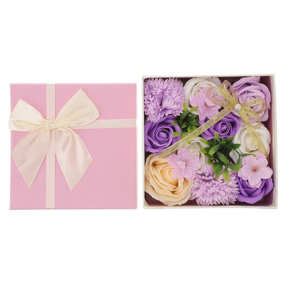 1 Pc Square Gift Box Beautiful Soap Flower Soap Rose Gift Box Holiday Gift