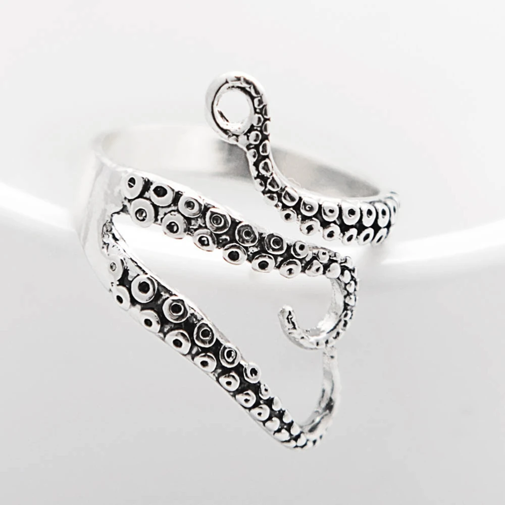 1pc Vintage Rings Open Ring Knuckle Finger Ring Octopus Claw Shape Design for Women (Free Size)