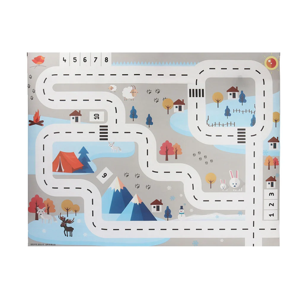 Creative Transport Game Mat Funny Play Mats Traffic Road Floor Rug Floor Puzzle Pad Toy Crawling Play Game Mat for Home Baby Kids Infant