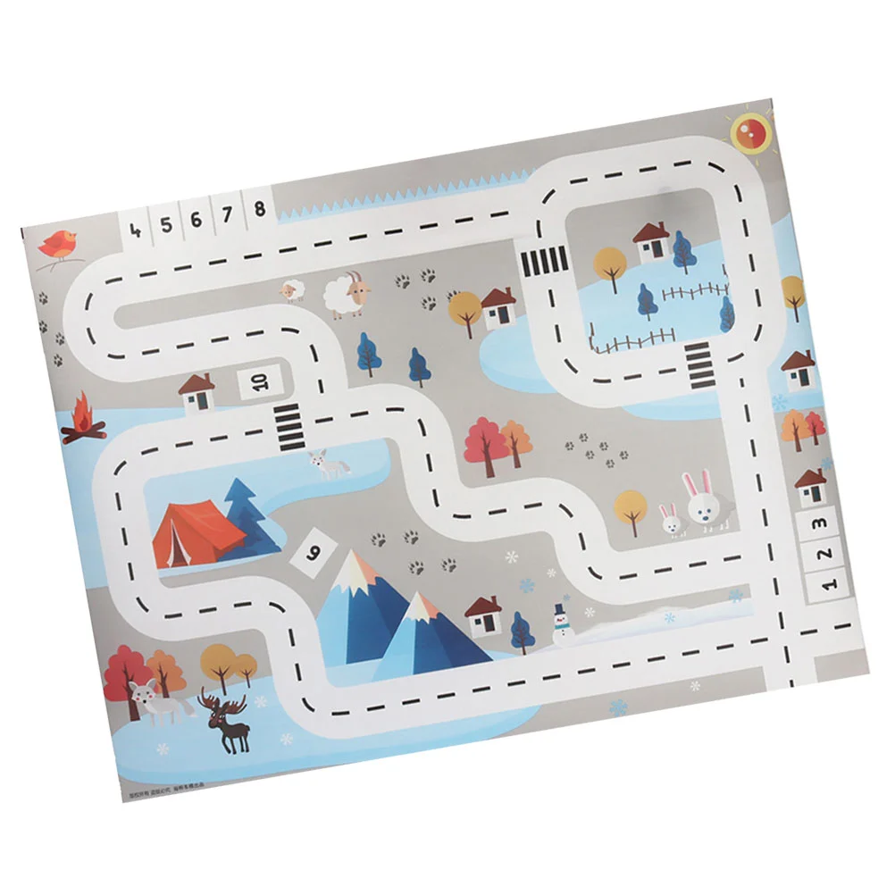 Creative Transport Game Mat Funny Play Mats Traffic Road Floor Rug Floor Puzzle Pad Toy Crawling Play Game Mat for Home Baby Kids Infant