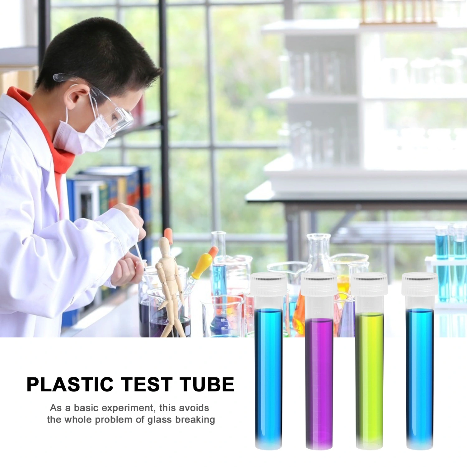 30 Pcs Plastic Test Tubes with Lids Clear Plastic Vials Sample Tubes for Craft