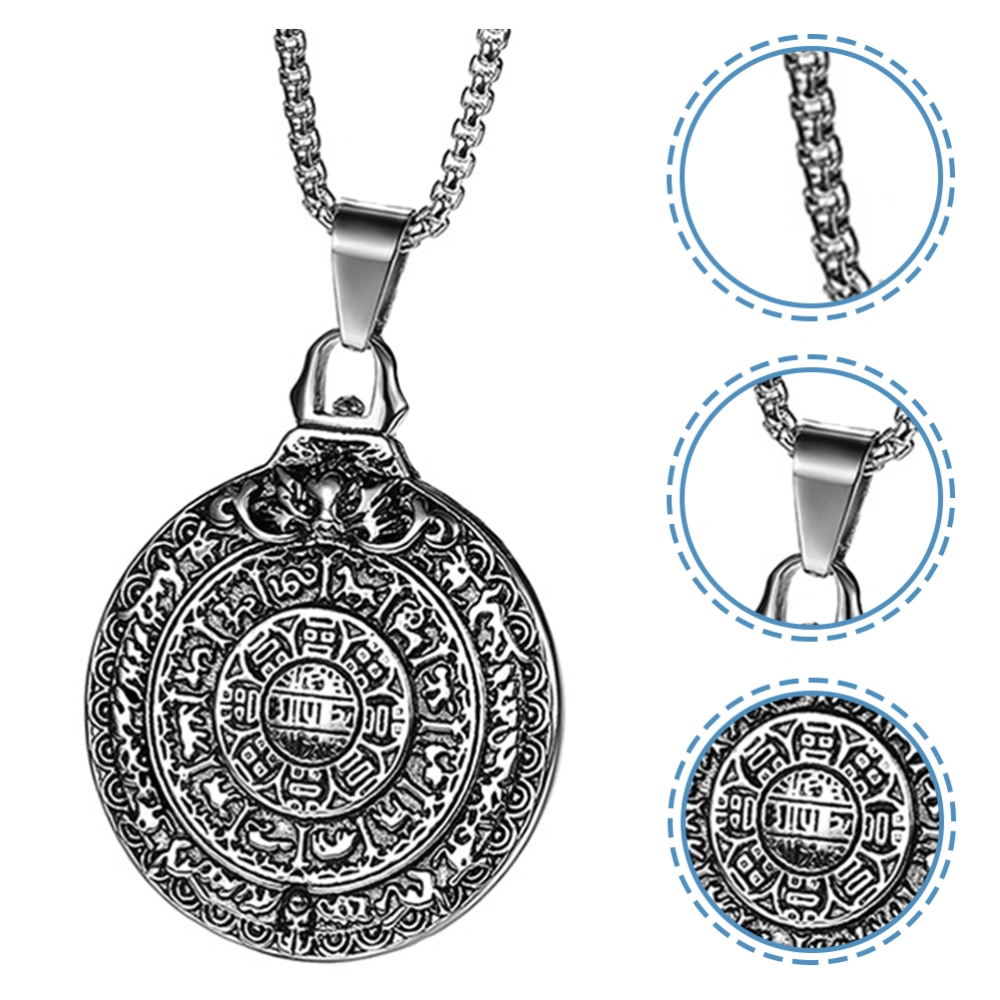 Chinese Zodiac Pendant Necklace Unisex Necklace Retro Neck Chain Neck Jewelry