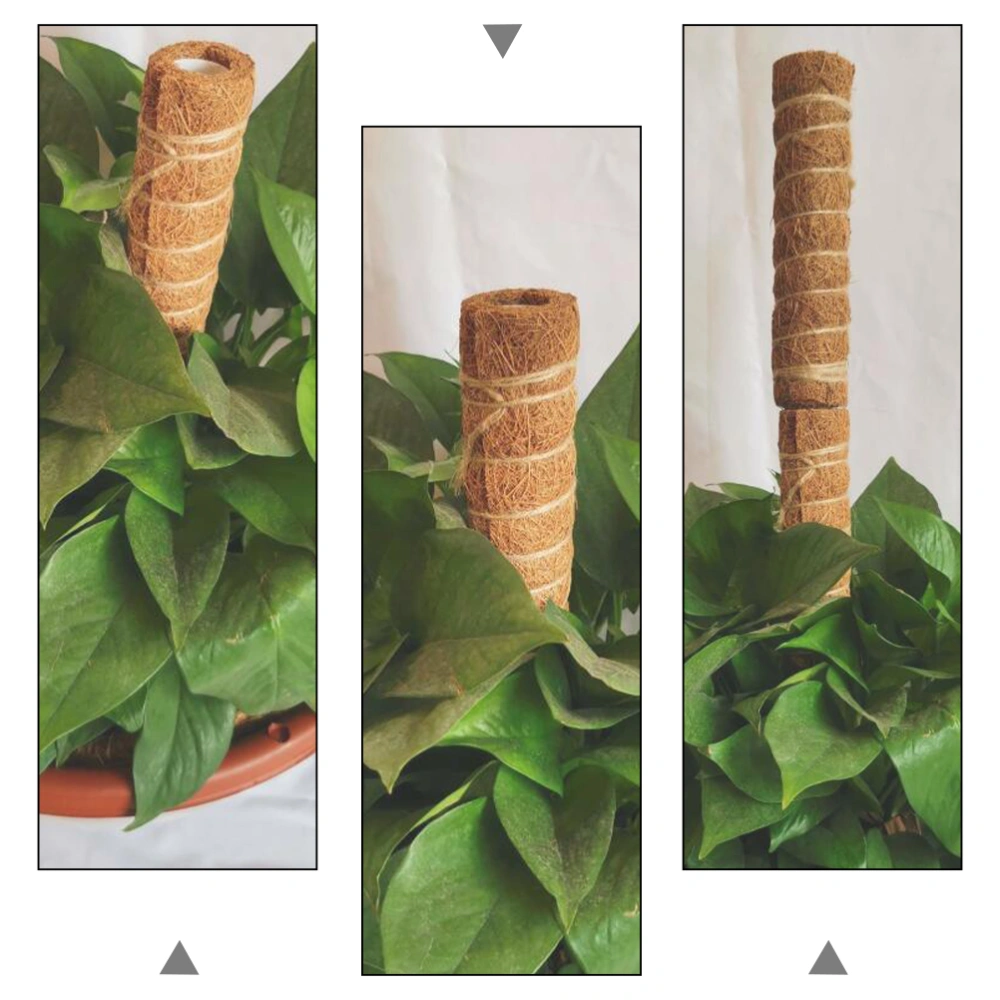 4Pcs Wooden Practical Totem Pole Creative Plant Climbing Support Column Khaki