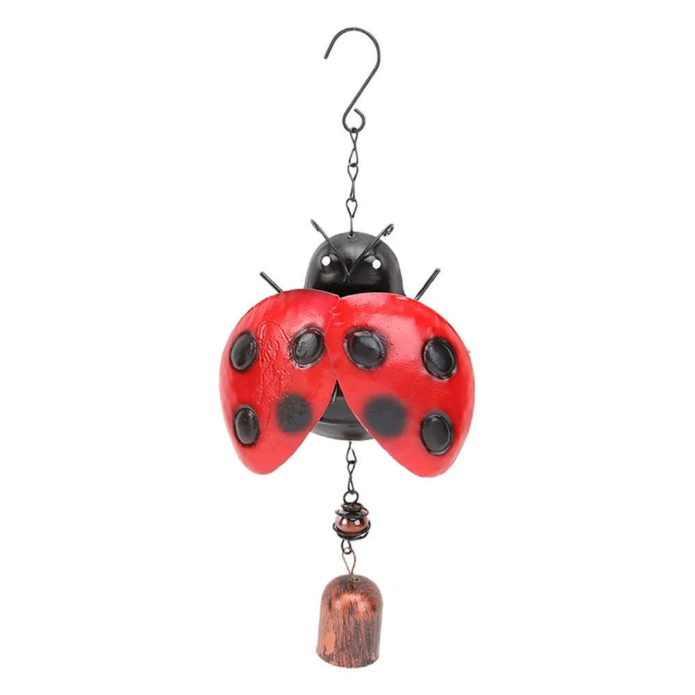 1PCS Stereo Ladybug Wind Chimes Iron Made Wind Bells Honeybee Ornaments Exquisite Hanging Pendant (Assorted Color)