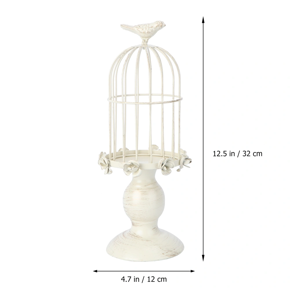 1pc Unique Birdcage Candleholder Candle Stand Decor Romantic Candleholder