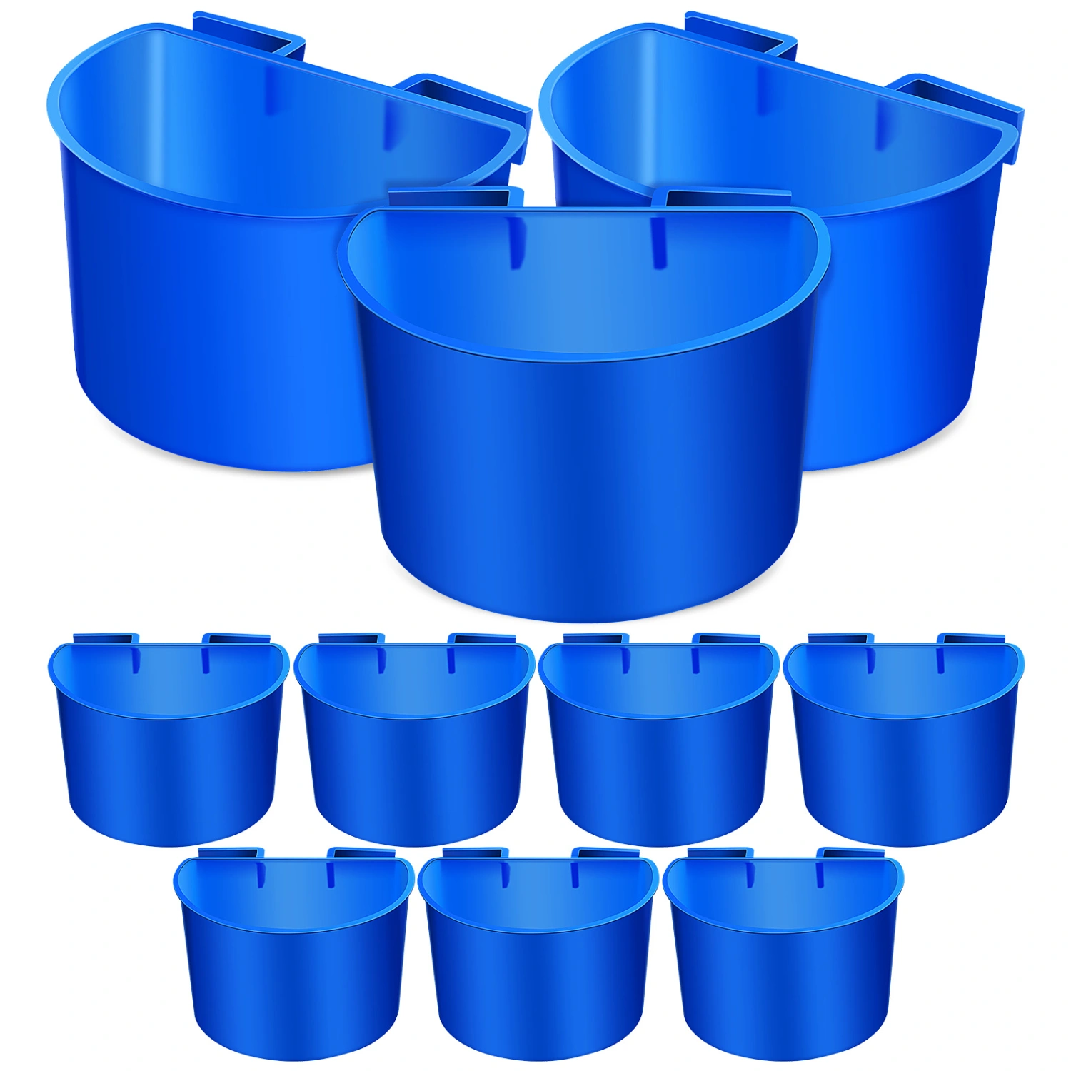 10pcs Bird Cage Cups Hanging Feeder Cage Cups Bird Cage Hanging Feeding Supplies