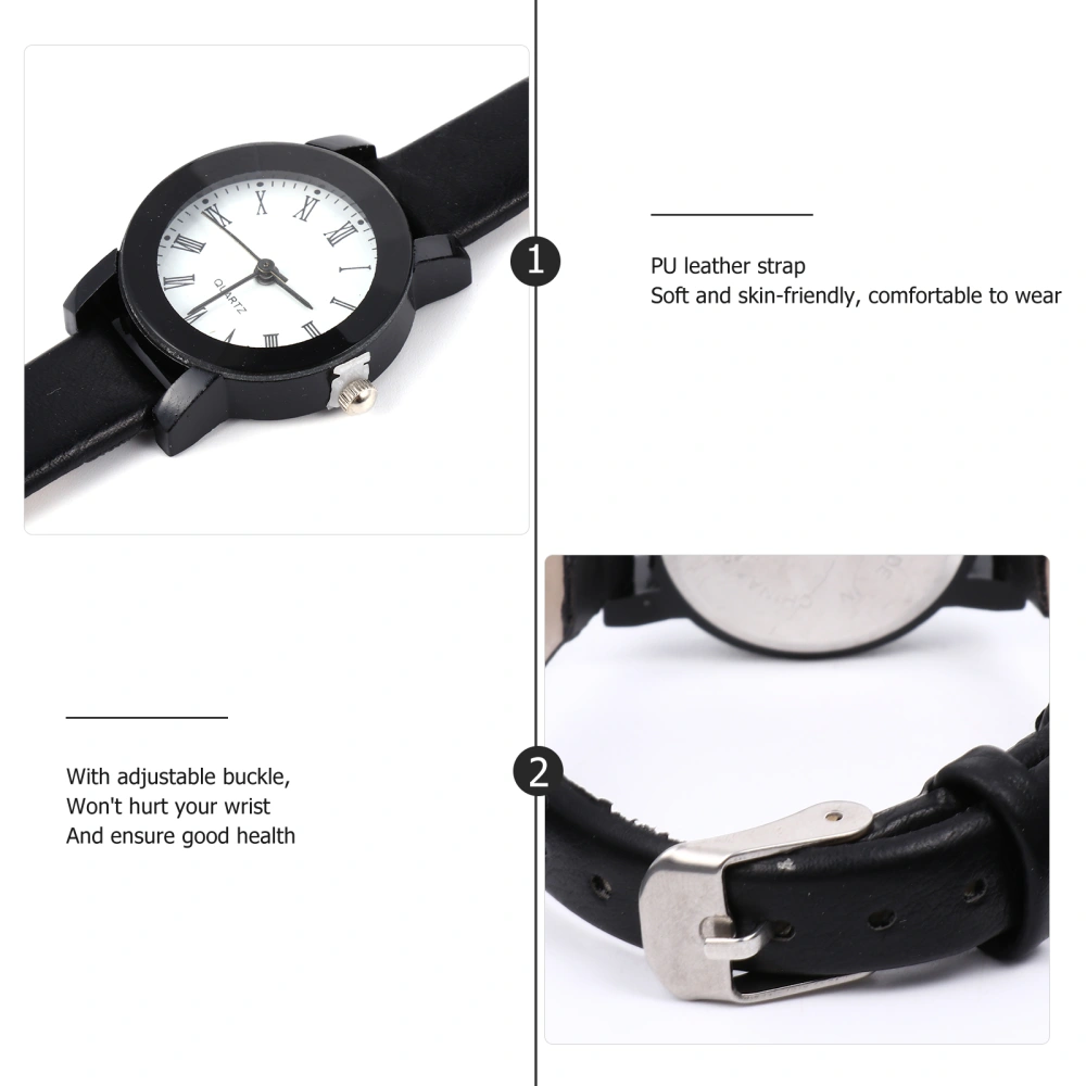 Lady Watch Women Leather Strap Watch Fashionable Lady Wrist Quartz Watch