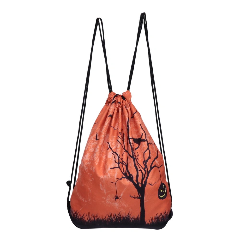 Halloween Drawstring Bag Backpack Lightweight Halloween Backpack Bag