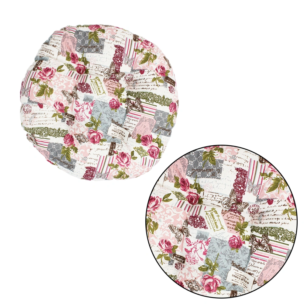 Pink Rosa Multiflora Pattern Round Cushion Office Chair Cushion Seat Cushion Floor Mat Bay Window Mat