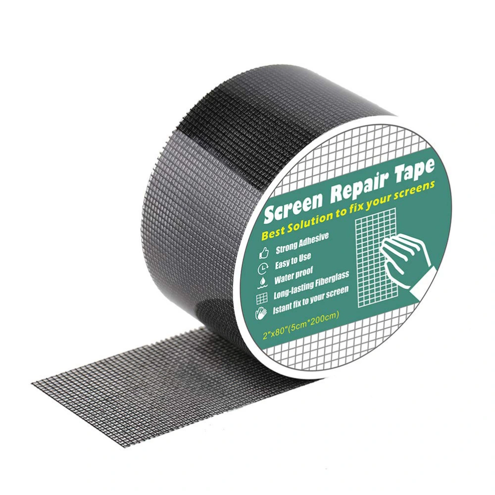 1PC Window Screen Repair Glue Screen Door Mesh Repair Tape Screen Tape (Black)