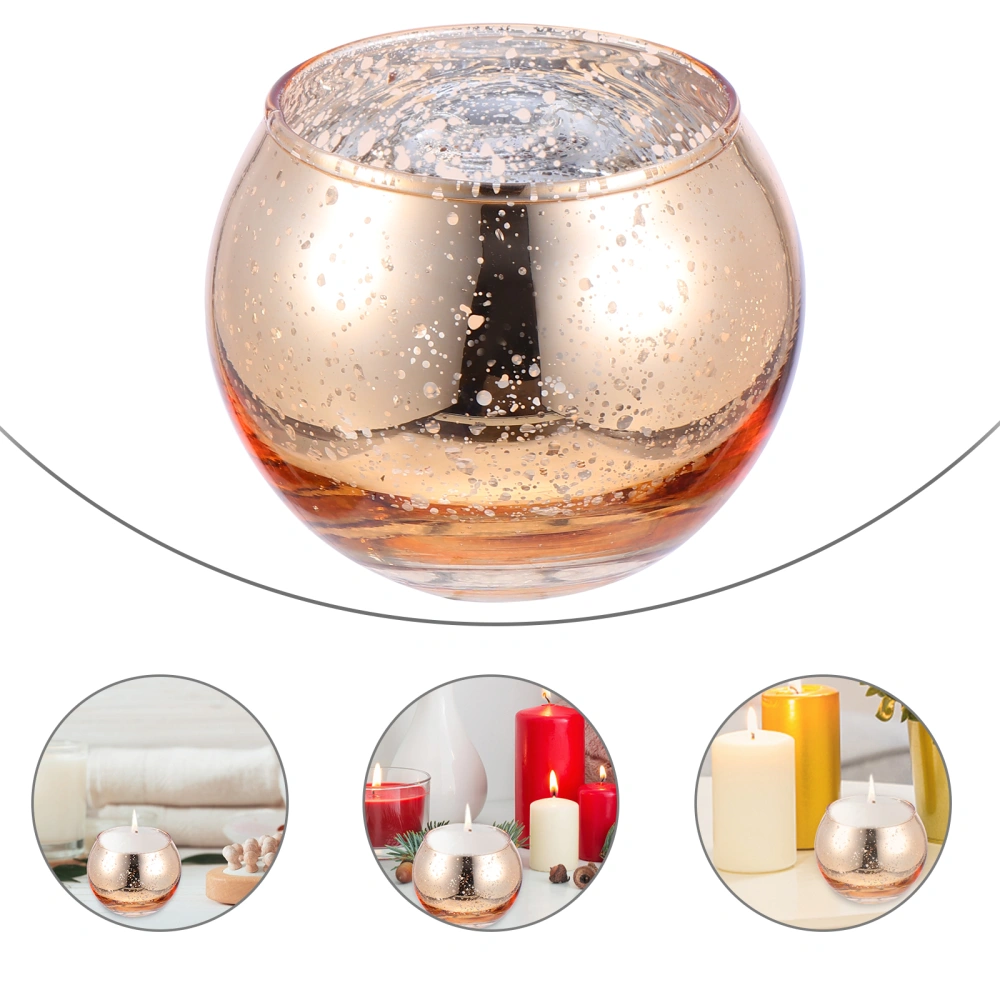 12pcs Delicate Glass Candleholder Household Candlestick Aromatherapy Cup