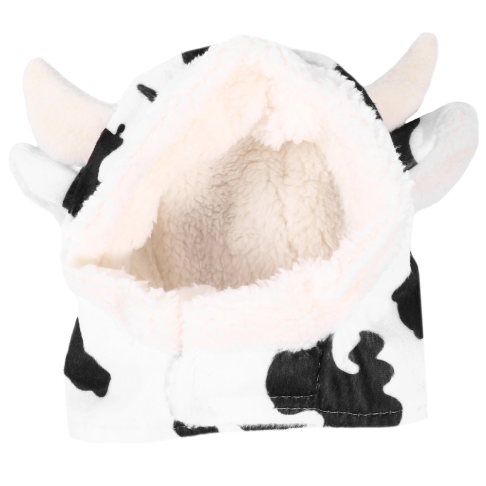 1PC Plush Pet Cow Shaped Pet Dog Costume Party Pet Cosplay Hat Adornment