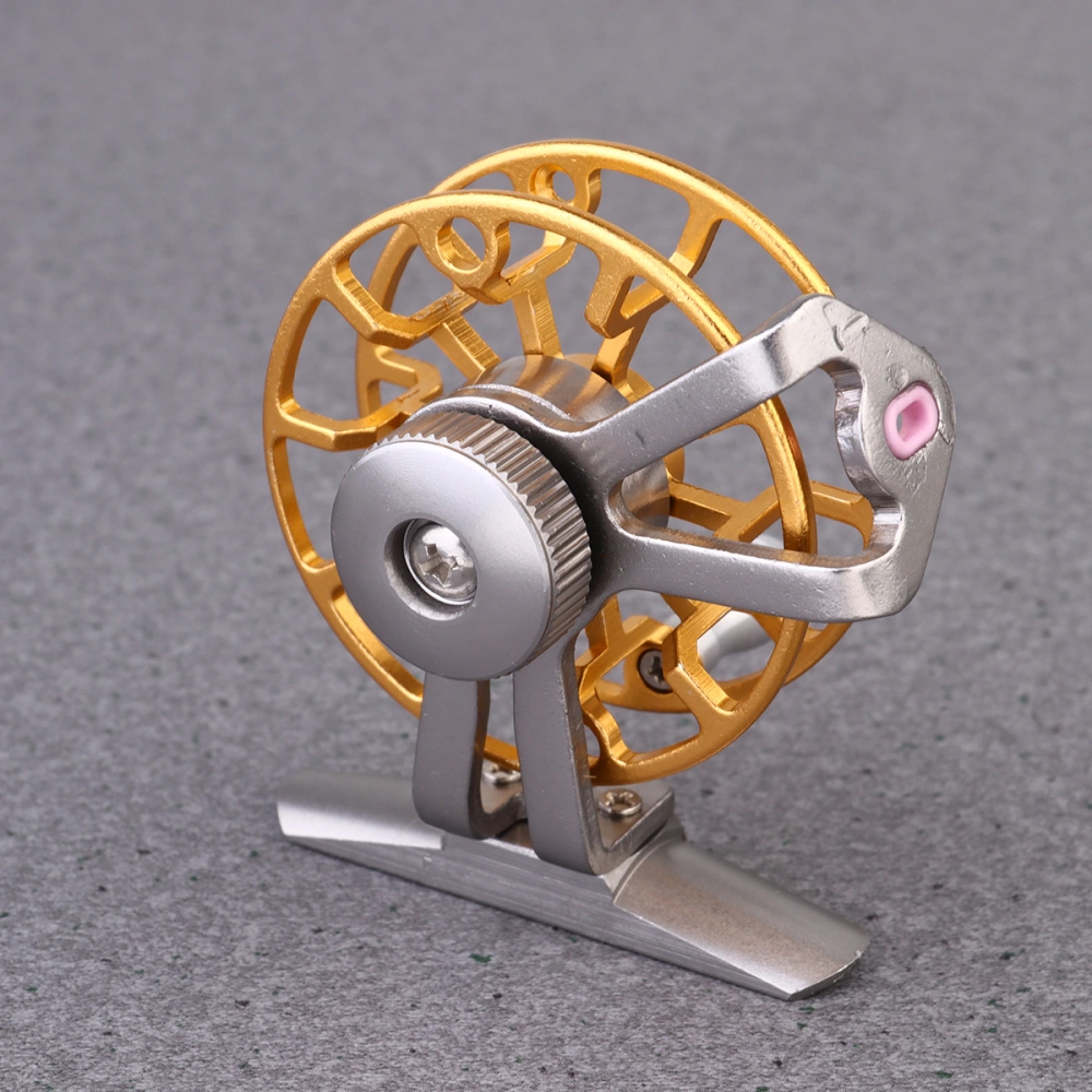 1 Pc Metal Fishing Reel Fly Fishing Reel Fishing Wheel Front Wheel Fishing Raft Wheel Fishing Gear for Fishing (Right Hand Golden)