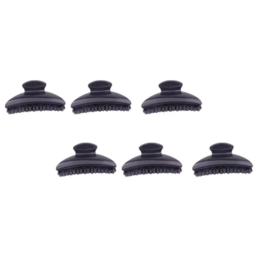 6Pcs Hair Claw Clip Shower Barrettes Ponytail Clips Women Hair Accessory (Black)