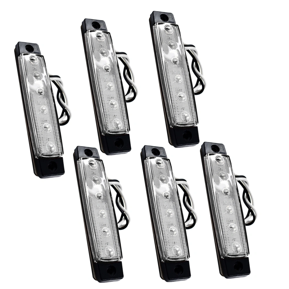 6Pcs Marine Boat Lights 6 LEDs Interior Lights Waterproof Boat Navigation Lights