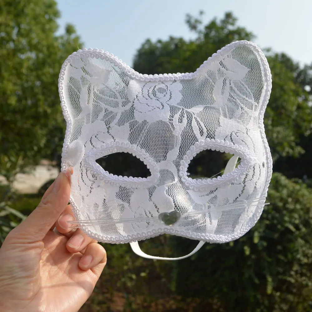 Halloween Party Mask Delicate Half Face Cosplay Mask Lace Cosplay Mask Masquerade Mask