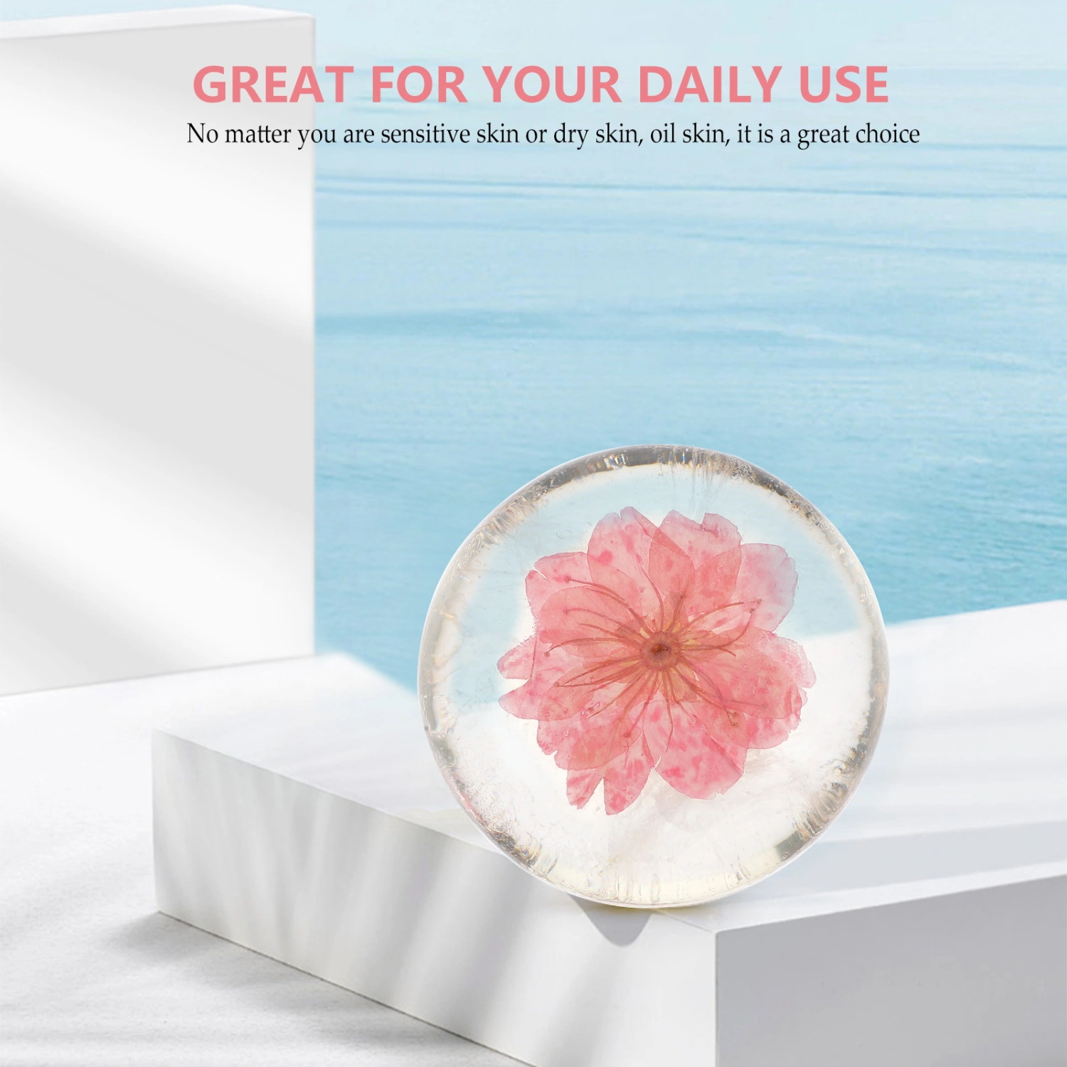 1pc Amino Acid Soap Flower Essential Oil Soap Handmade Soap Home Bath Soap
