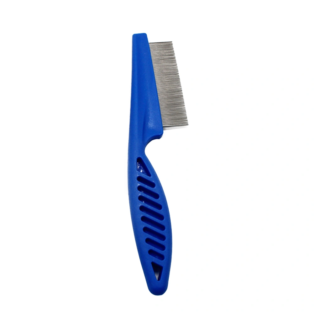 Durable Pet Dog Puppy Cat Flea Cleaning Comb Grooming Brush Tool (Blue)