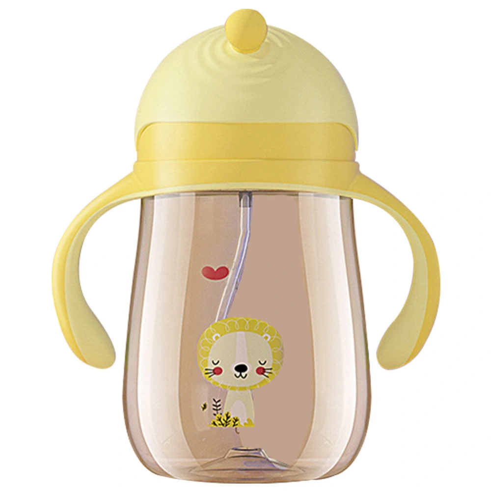 Adorable Baby Straw Cup Creative Water Cup Double Handle Drink Cup Training Cup