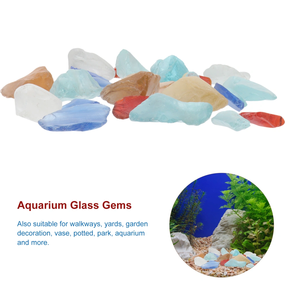 1 Pack Frosted Glass Stones Fish Tank Glass Stones Fish Tank Glass Gems