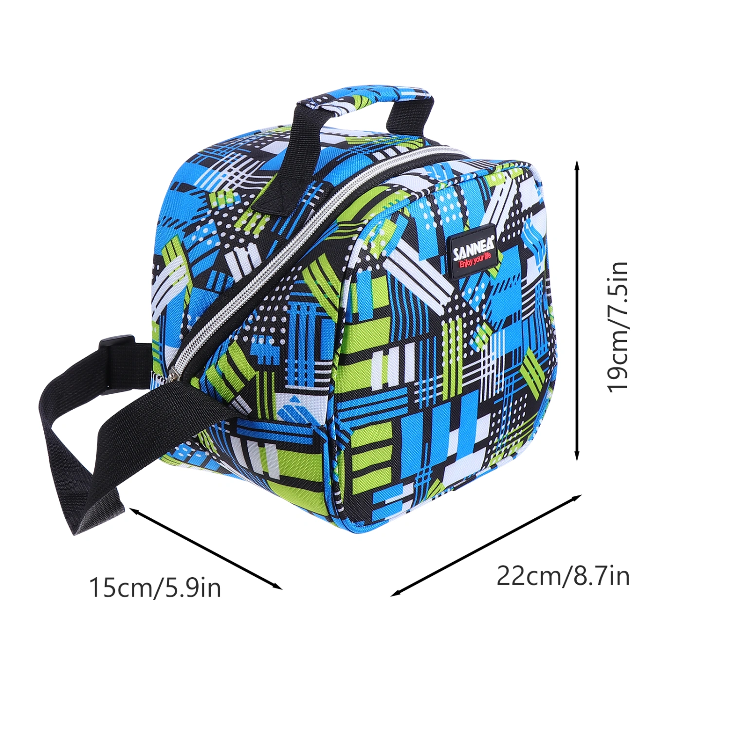 6L Children Lunch Bag Insulated Zippered Bento Box Bag Picnic Lunch Tote