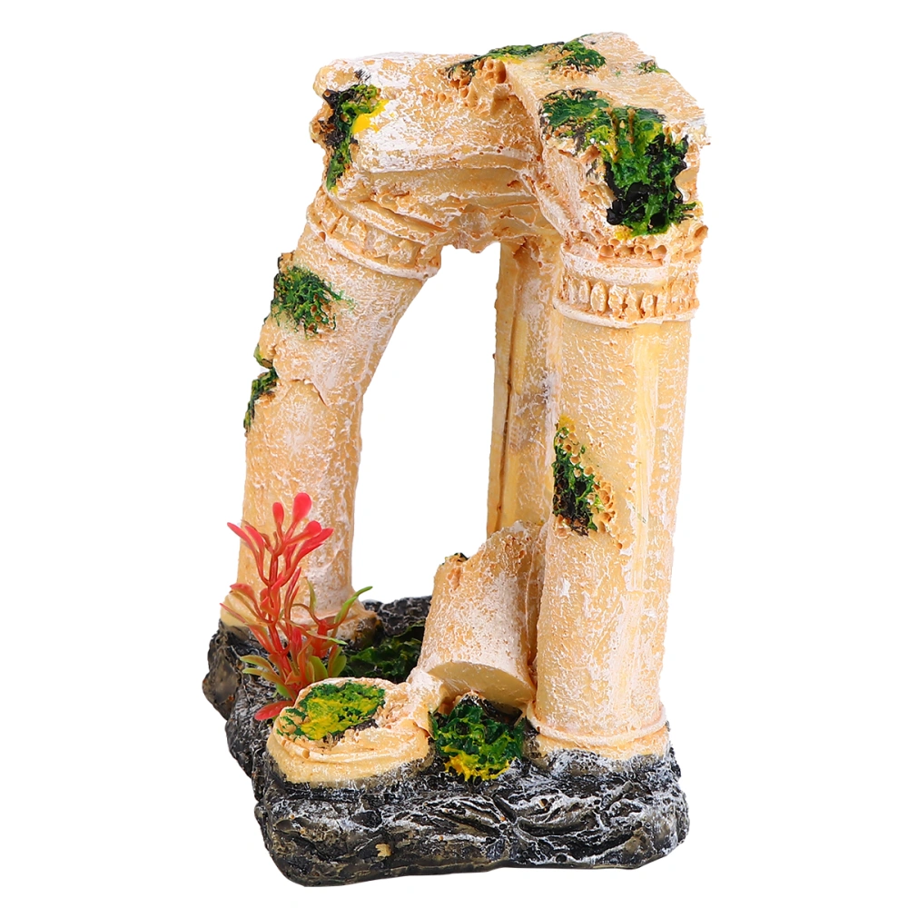 1PC Fish Tank Accessory Landscaping Ornaments Roman Columns Decoration Tool