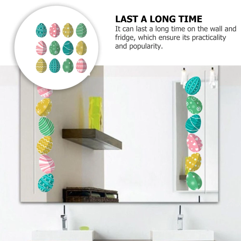 1 Sheet Easter Sticker Decorative Wall Decal Easter Egg Self-adhesive Decals