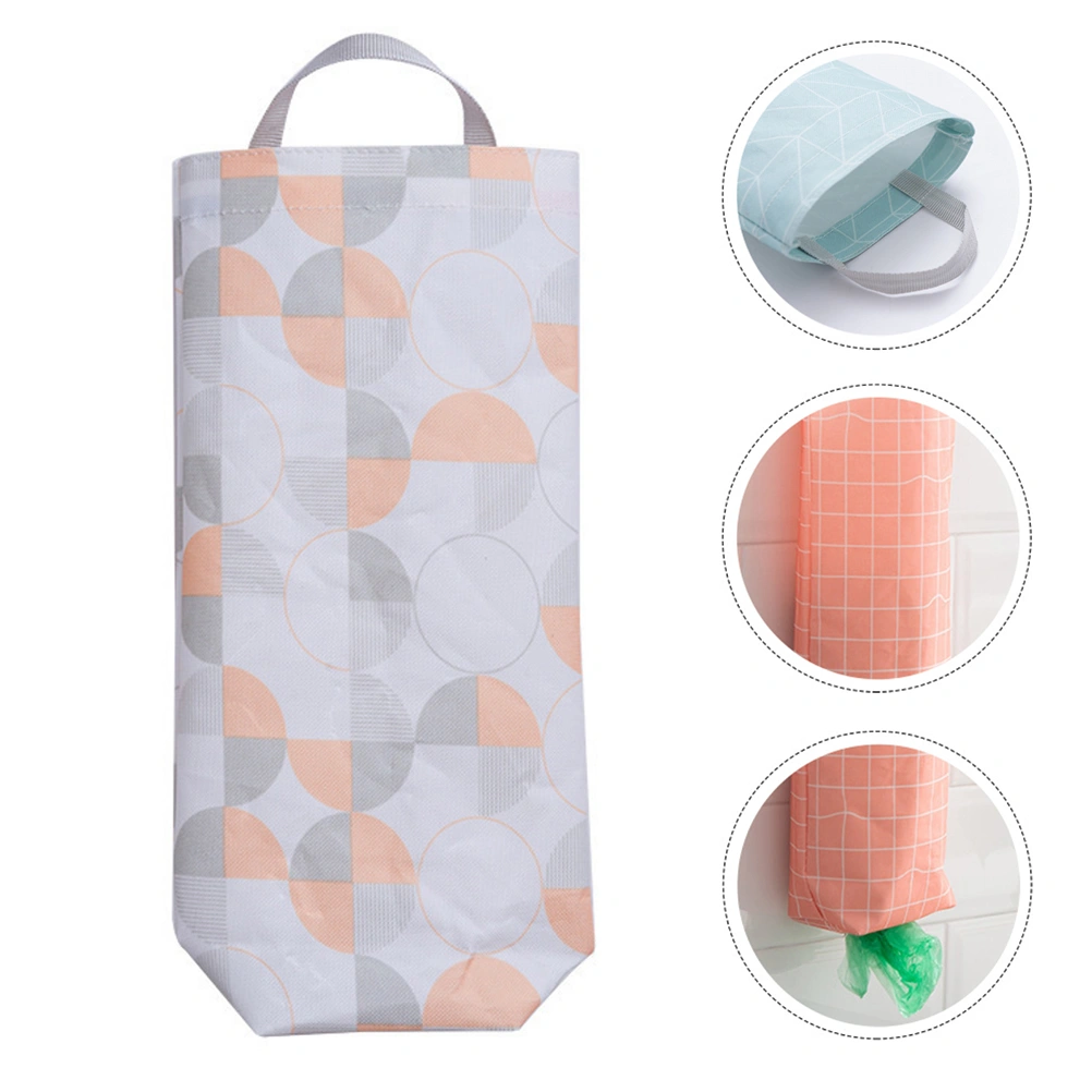 2Pcs Hanging Garbage Bags Oxford Cloth Shopping Storage Pouches (Random Style)