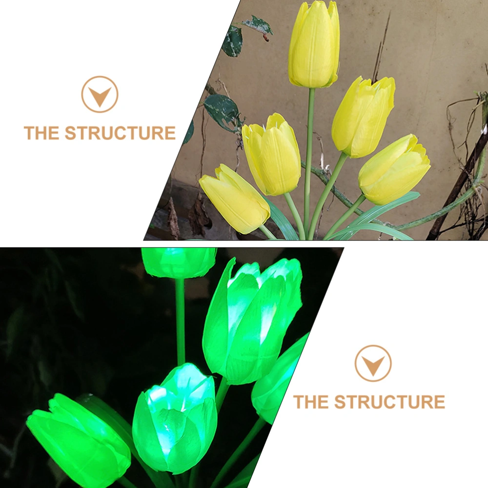 Lawn Solar Lamp Tulip Flowers Garden Landscape Light Outdoor Light Ornament