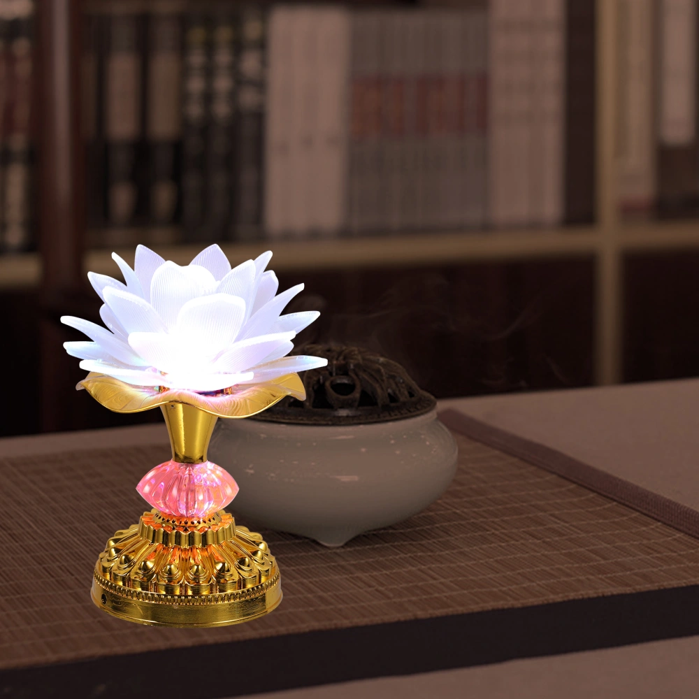 LED Lotus Lamp Buddhist Light Worship Lamp Buddha Lamp Buddhist Hall Decoration