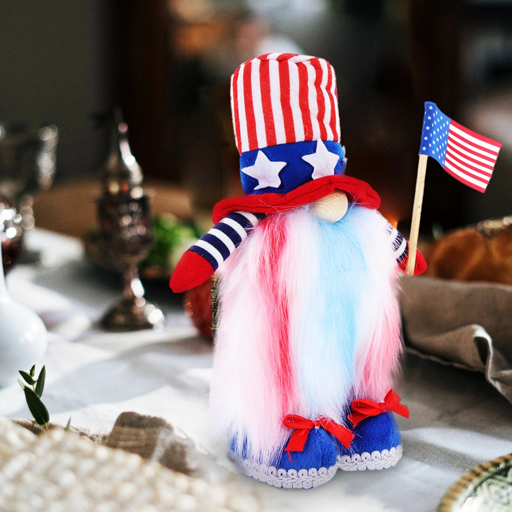 Gnome Doll Independence Day Rudolph Ornament Party Rudolph Doll Adornment