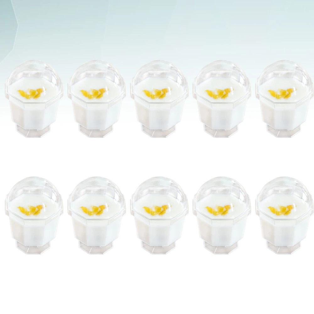 20PCS Disposable Yogurt Cups Clear Plastic Mousse Cups Dessert Containers Ice Cream Cups for Jelly Pudding Without Lid or Spoon (125ml)