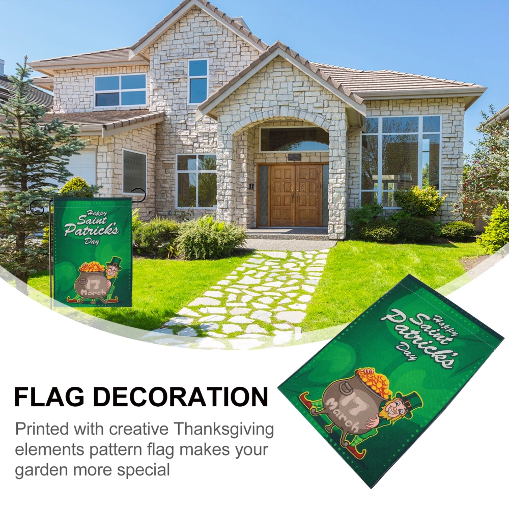 Garden Decorative Flag St. Patrick's Day Printed Yard Flag Outdoor Garden Banner