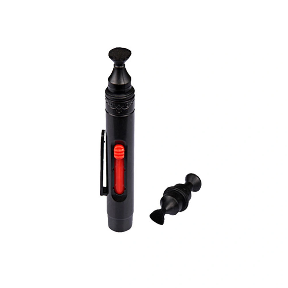 Durable Pocket Double-headed Camera LCD Lens Computer Cleaning Brush Cleaning Pen (Black)