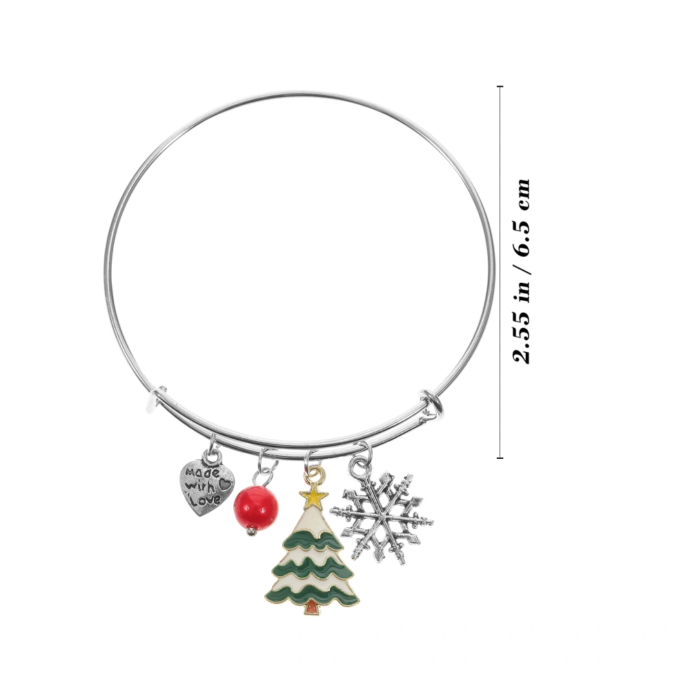 1Pc Christmas Bracelet Decorative Wrist Chain Alloy Jewelry Gift Ornament