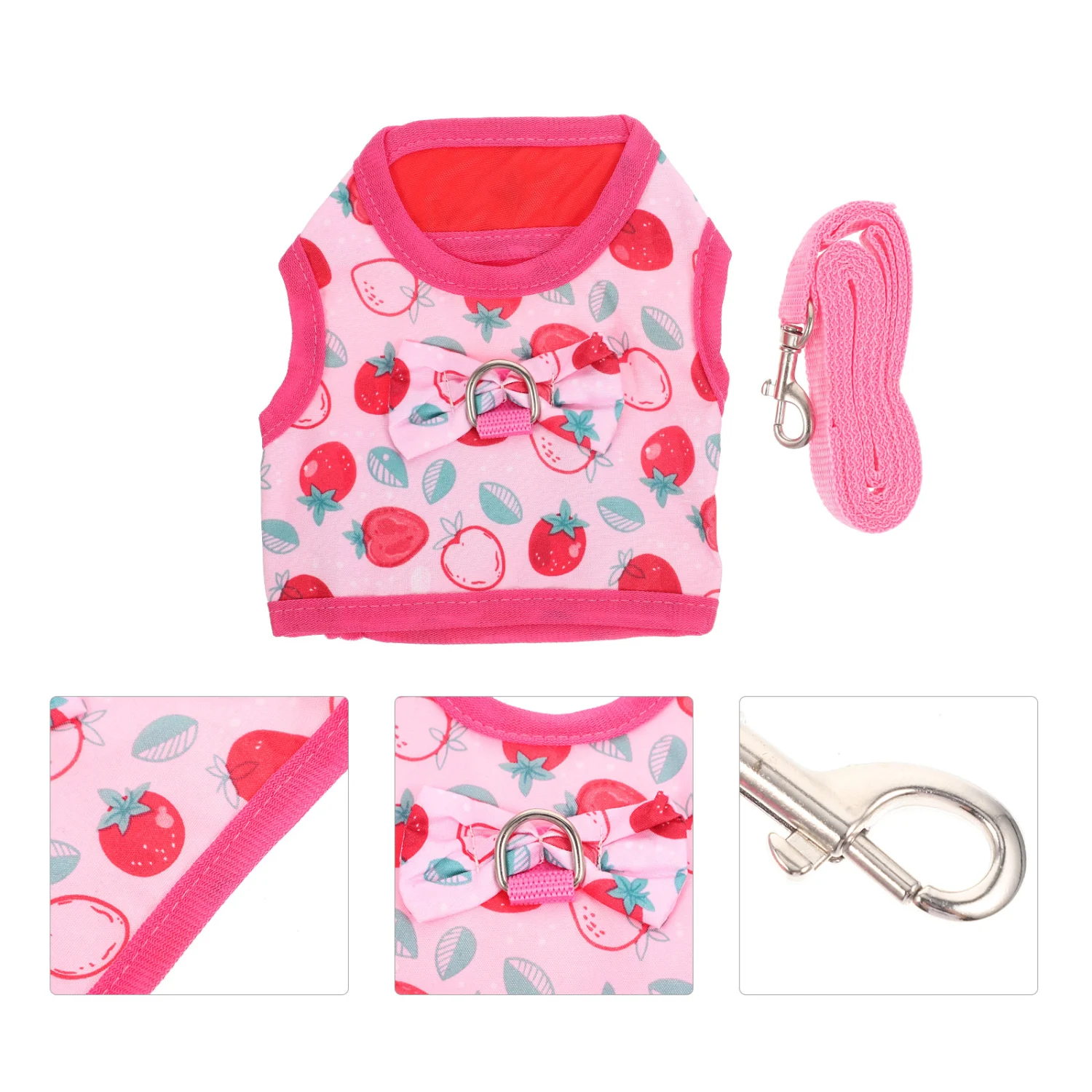 1 Set of Rabbit Clothes Leash Decorative Small Pets Harness Leash Comfortable Pets Traction Rope