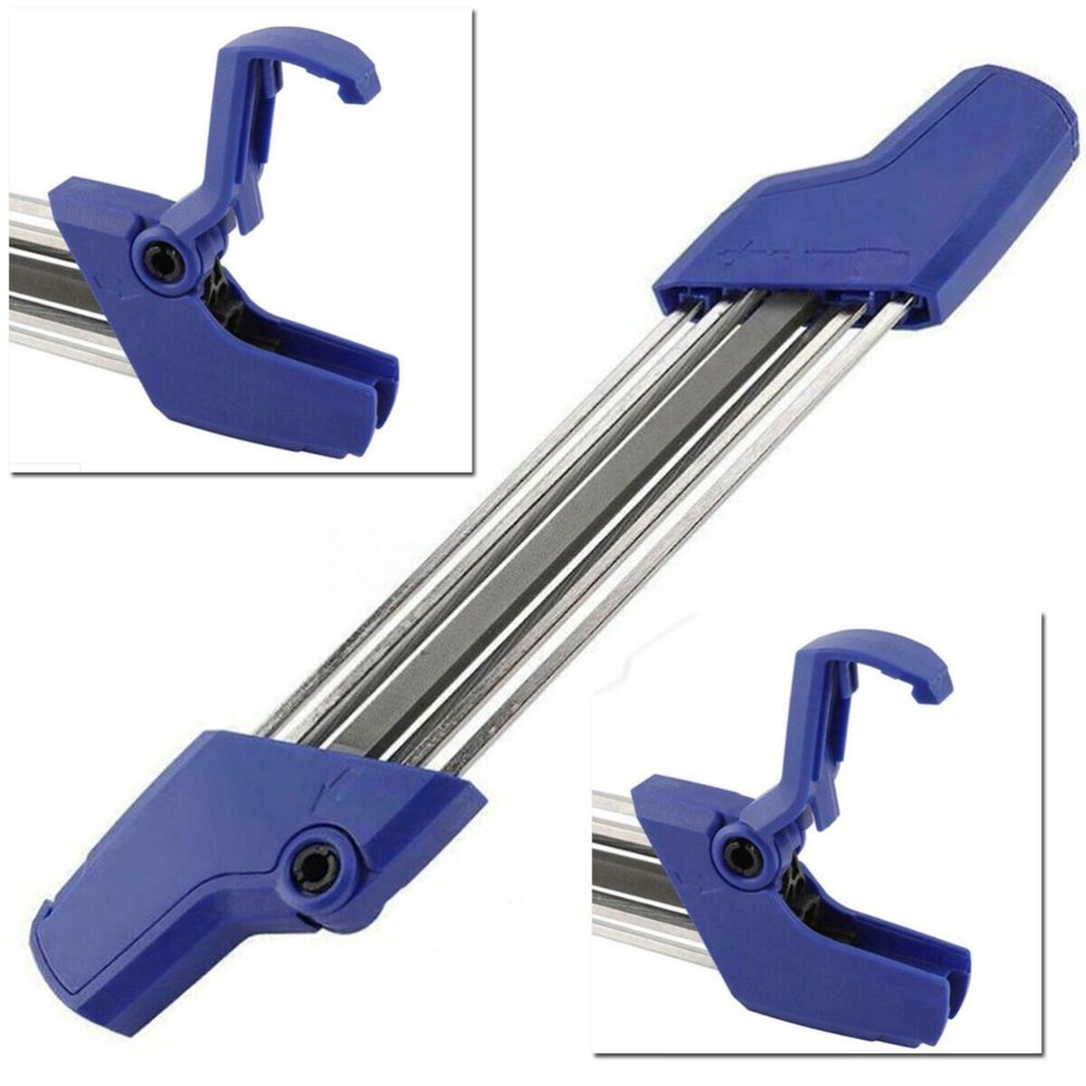 1 Set of 4.8MM Manual Teeth Sharpener Chain Sharpener Bar-Mounted Fast Grinding Electric Power Chainsaw Chain Sharpener Woodworking Tools (Blue)