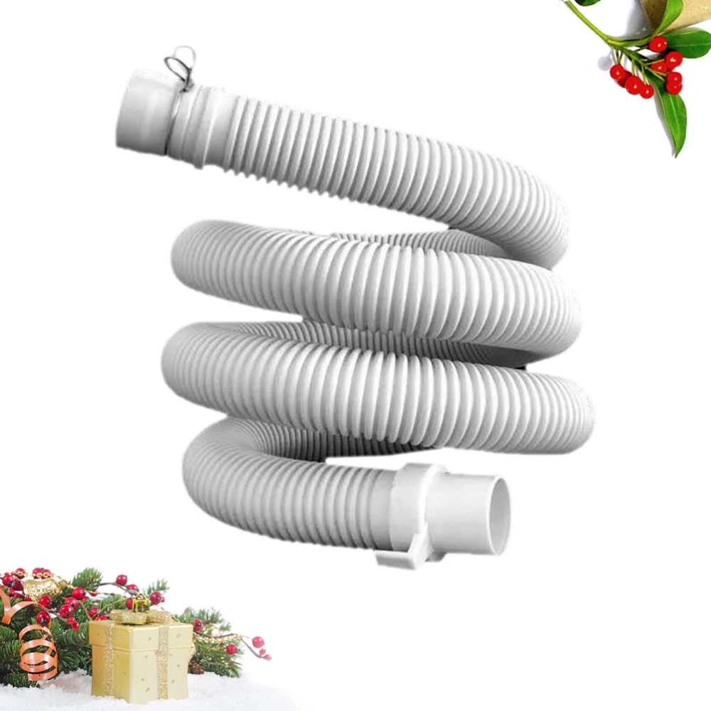 4m Washing Machine Hose Drain Pipe Universal Fully Automatic Straight Down Pipe Thickened Outlet Pipe Extension Tube (White)