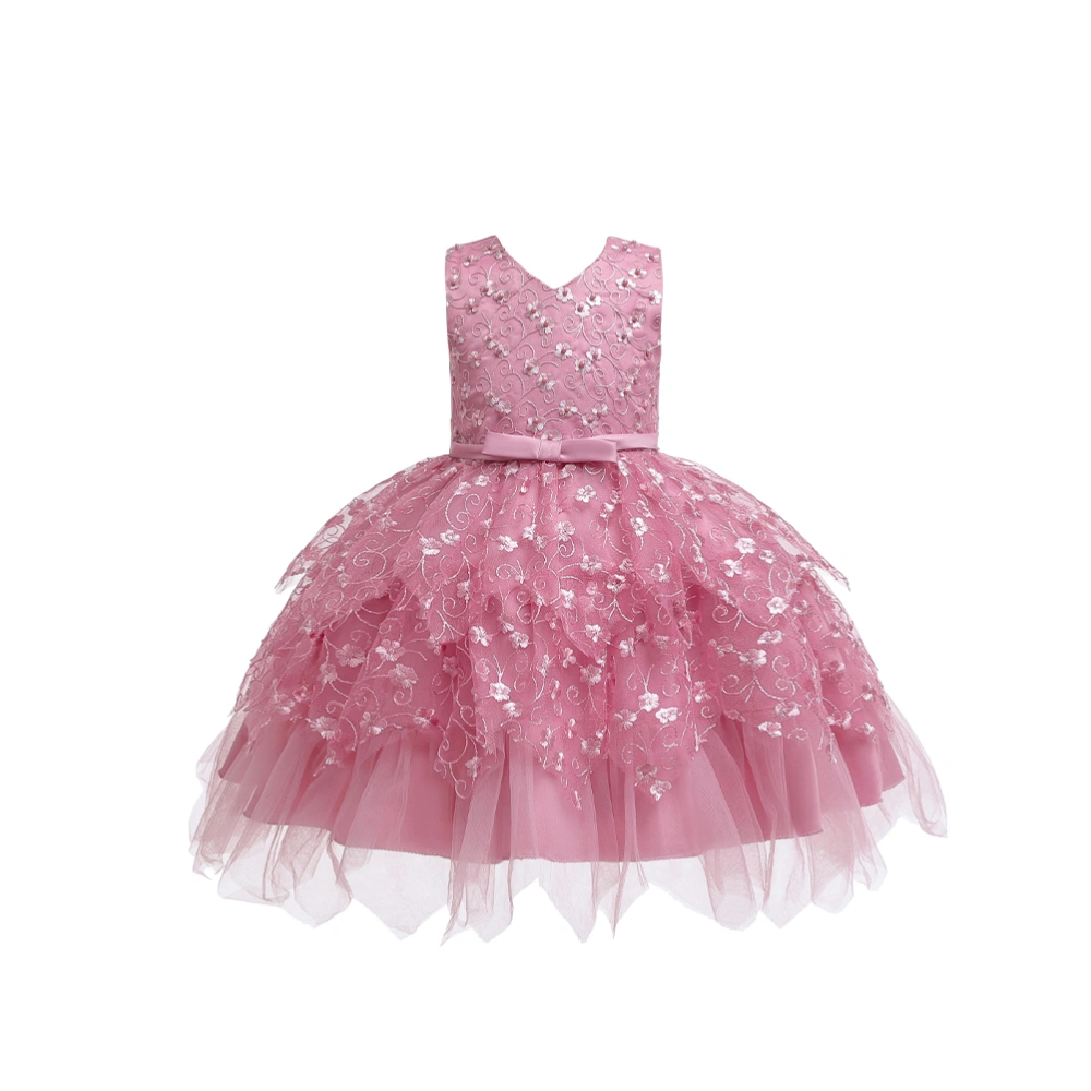 Girl Asymmetrical Mesh Skirt Photography Tutu Skirt Apparel Costume Dress Outfits Children Clothes for 0-5 Years Olds - 110cm (Pink)