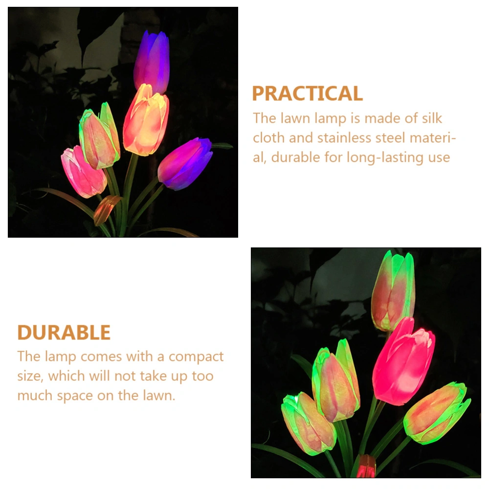 Lawn Solar Lamp Tulip Flowers Garden Landscape Light Outdoor Light Ornament