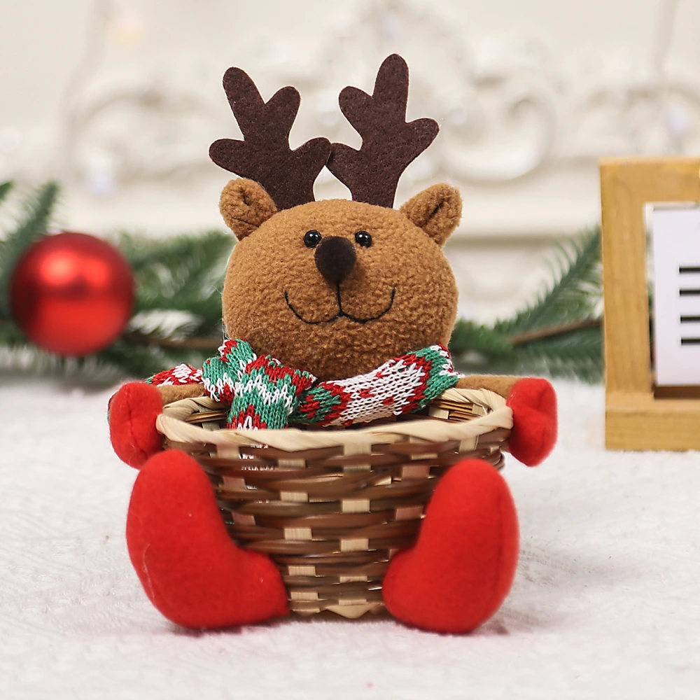 Christmas Decoration Candy Basket Xmas Treats Candy Cookie Serving Basket Table Decoration